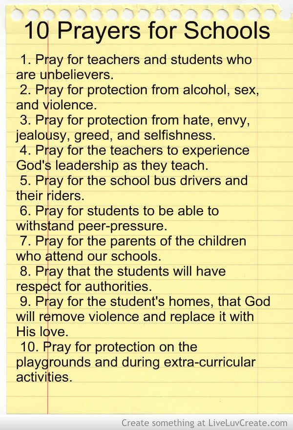 prayers for school meetings